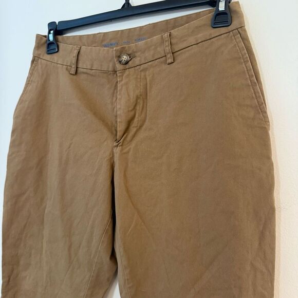 Old Navy Tan Athletic Built in Flex Stretch Chino khaki Pants Size 30X30 - Picture 5 of 10